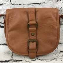 American Rag Crossbody Bag Brown Vegan Faux Leather Satchel Style Tote  ... - £12.64 GBP
