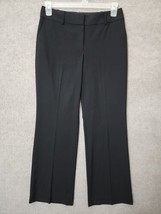 Ann Taylor Dress Pants Womens 6 Petite Black Straight Leg Stretch Business - £19.65 GBP