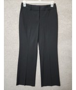Ann Taylor Dress Pants Womens 6 Petite Black Straight Leg Stretch Business - £19.28 GBP