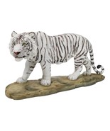 Prowling Fierce Leucistic Winter White Bengal Tiger Figurine 11.25&quot; L - $53.30 CAD