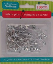 SAFETY PINS Variety Size Pack 0.75”, 0.88” &amp; 1.5” 100 CT/PK - £2.37 GBP