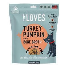 Farmland Traditions Tiny Loves Turkey and Pumpkin w/Bone Broth Dog Treats 1ea/16 - £26.86 GBP
