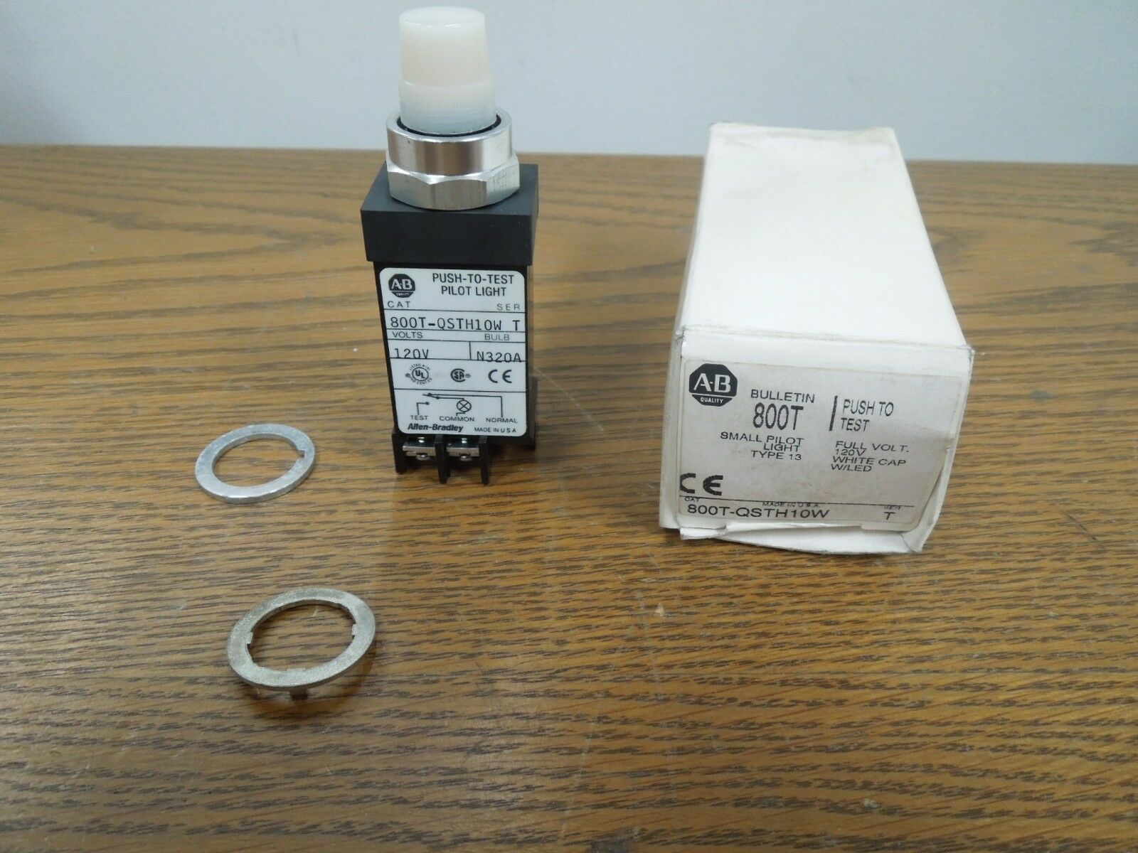 Allen Bradley 800T-QSTH10W White LED Small Pilot Light 120V Full Voltage... - $50.00
