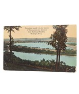 Postcard Horseshoe Island Shores Of Wisconsin McGregor Heights Iowa Divi... - $89.49 MXN