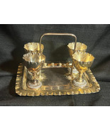 Vintage Walker &amp; Hall Egg Cup Set Holders English Silver Plate Sheffield... - $155.96 CAD