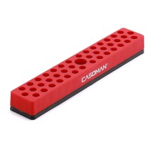 1/4&quot; Hex Bit Organizer With Magnetic Base - Red, 43 Hole Bit Organizer W... - £16.01 GBP