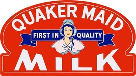 Quaker Maid Milk Laser Cut Metal Sign - $69.25