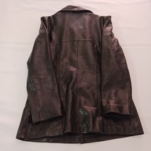 Siena Lined Fitted Soft Leather Black Button Jacket Women's Size Small RN#54163 image 2