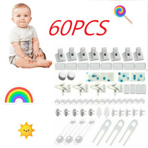 60X Baby Protection Kit - Child Safety Hidden Locks For Cabinets And Dra... - £39.49 GBP