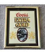Vintage 1988 Coors Extra Gold Mirror Hanging Sign Pub Bar Man cave 21 X 17 - €49,67 EUR