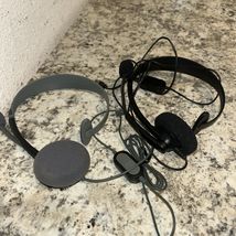 Lot Of 2 GENUINE Microsoft XBox 360 LIVE WHITE Gaming Headset w/Mic OEM B1 - $16.56