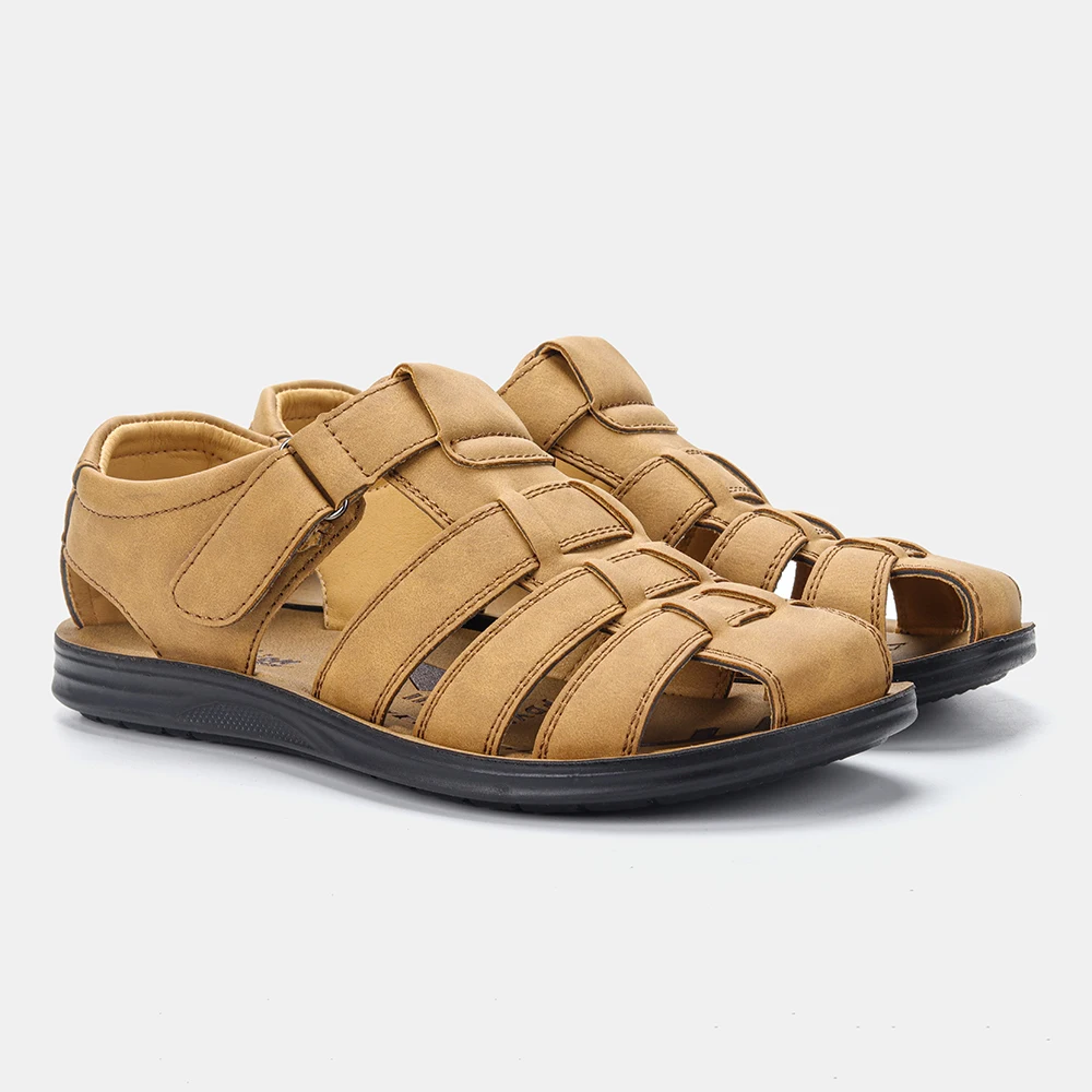 Sandals for men 2024 New Design Summer man sandals Casual Leather shoes comforta - £62.97 GBP