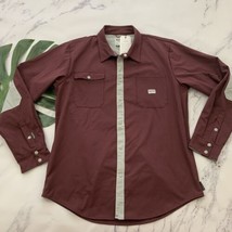Deso Supply Co Mens Tamarack Shacket Shirt Size XL New Imperial Burgundy Snaps - £26.10 GBP