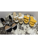 Lot 3pc Size 7 Sandals Marc New York Andrew , Lindsay Phillips, Black Brash - $79.92 CAD