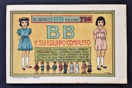 Antique Uncut Spanish Paper Dolls Recortables Bb Ediciones Tbo - £38.38 GBP