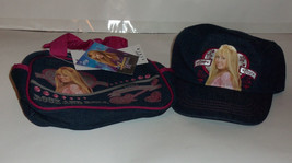 NWT GIRLS COLLECTIBLE Disney HANNAH MONTANA DENIM CADET HAT &amp; PURSE SET - $25.20