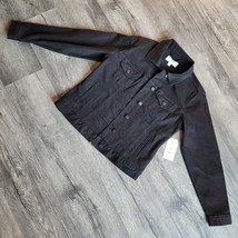 New NWT Time And Tru Women&#39;s Stretch Denim Jacket Black Stretch Size Sma... - $19.79