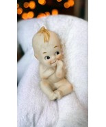 1950’s Kewpie Doll Bisque Figurine Thumb Sucking Baby with Wings 4.5” Cu... - $24.87