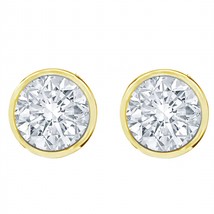 Diana M Jewels 0.50 Cts Bezel Diamond Stud Earrings Size One Size - $308.88