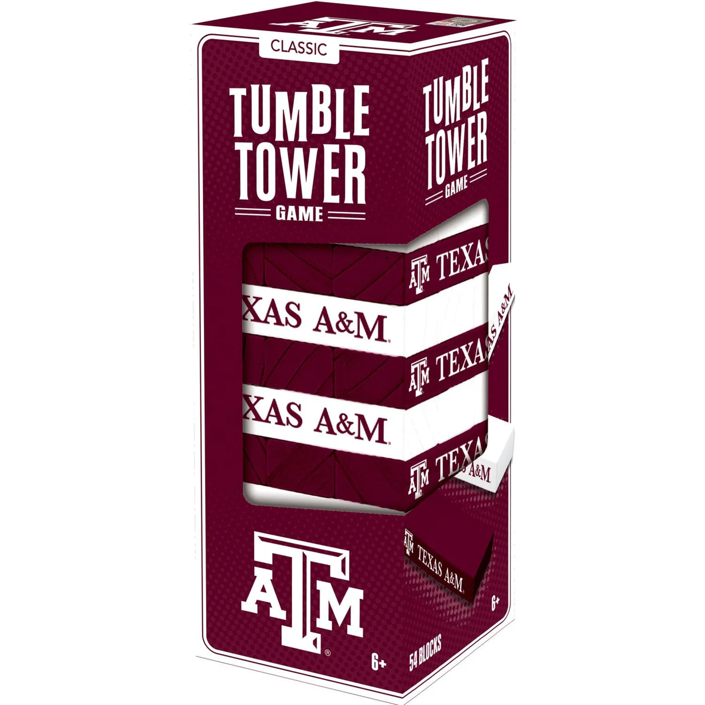 Texas A&M Aggies NCAA Wood Tumble Tower Game by Masterpieces
