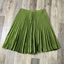 i.e. Classic Antique Green Silky Polyester Side Zip Pleated Occasion Ski... - $14.44