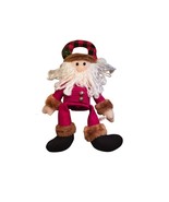 Vintage Plush Santa Claus Door Knob Decoration | Springy Body with Jingl... - $183.61 MXN
