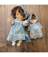 Vintage Baby Blue Eyes Doll And Little Sister Hong Kong Kresge Rare - $24.54