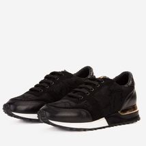 The Noir Black Leather Women Sneaker image 2