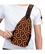 Overlook Brown Hotel Hexagon Geometric Crossbody Chest Bag Sling Bag Sho... - $58.40 CAD