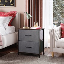 Nightstand, 2 Drawer Dresser for Bedroom, Small Dresser with 2 Drawers, ... - £39.23 GBP