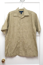 Hawaiian Style Shirt - floral Weave Print - Sz M - £10.53 GBP