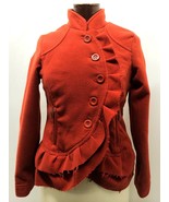 Oleg Cassini Women&#39;s Jacket Burnt Orange Wool Blend Size P / S - $48.51