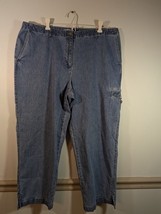 Orvis Women Jean 100% Cotton Cropped  Color Blue Size 18 (38x25) - $13.80 CAD