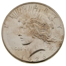 1926 Silver Peace Dollar in Choice BU Condition, Full Mint Luster - €88,72 EUR