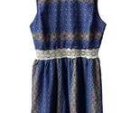 Everly Dress WomenSize M Sleeveless  Back Fit and Flare Boho Blue Floral - £10.16 GBP