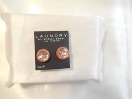 Laundry by Shelli Segal Gold-Tone Stone Clip-On Button Earrings F462 - £7.72 GBP