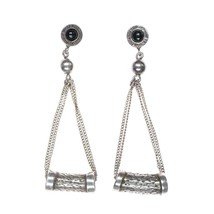 Retro Sergio Bustamante Mexican modernist sterling dangle earrings - $163.35