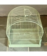 Vintage Wire Blue Green Decorative  Bird Cage - £41.90 GBP