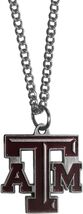NEW TEXAS A&amp;M AM A AND M 18" CHAIN SILVER NECKLACE NCAA PENDANT - $9.85