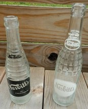 Vintage Nesbitts of California Soda Pop Bottle Lot of 2 Black &amp; White - £19.62 GBP