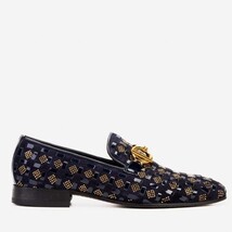 The Vicino Shoe Navy Blue Bit Dress Loafer Men Shoe image 10
