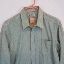 New NOS Vtg Koman Shirt Mens Sz L 16 1/2 Southwest Chevron Geometric Kni... - $18.94