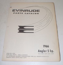 1966 Evinrude Outboard Parts Catalog 5 HP Angler - $15.98