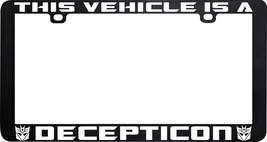 THIS VEHICLE IS A DECEPTICON LICENSE PLATE FRAME HOLDER - $7.91