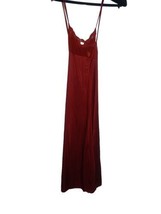 Vintage Sears The Fashion Place Night Long Gown Negligée Maroon Lace Large - $45.00