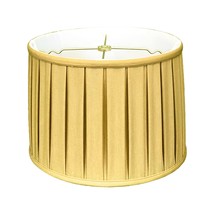 Royal Designs BS-748-10AGL Shallow Drum English Bo X Pleat Basic Lamp Shade, 9 x - $55.39+