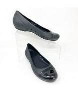 Crocs Womens Black Slip On Shiny Cap Toe  Ballet Flat Size 6 - $366.97 MXN