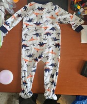 Carter&#39;s Baby 24M PJ Footed Fleece Dinosaur Zip Up Pajamas 24M one-piece... - £10.53 GBP