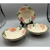 Franciscan Desert Rose 3 Berry Bowls Made in USA Backstamps 5 Ins. Round - £18.38 GBP