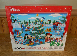 Disney Christmas Puzzle Together Time Puzzle 24&quot; X 18&quot; Mickey Mouse Dona... - £12.24 GBP